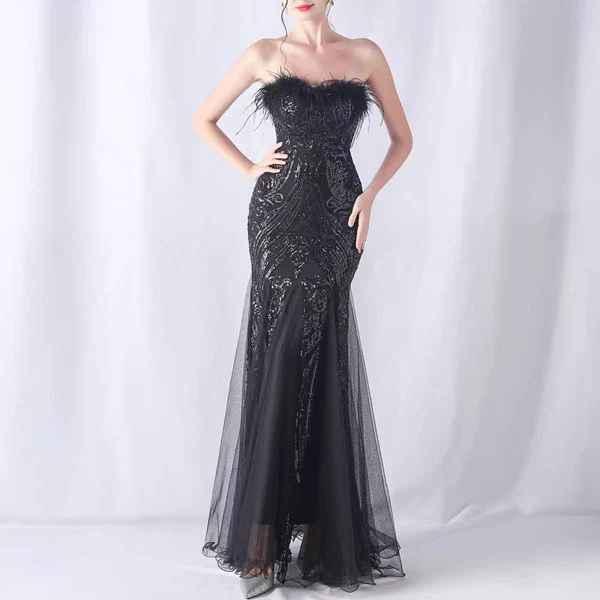 Allura Sparkling Sequin Mermaid Evening Dress - Image 10