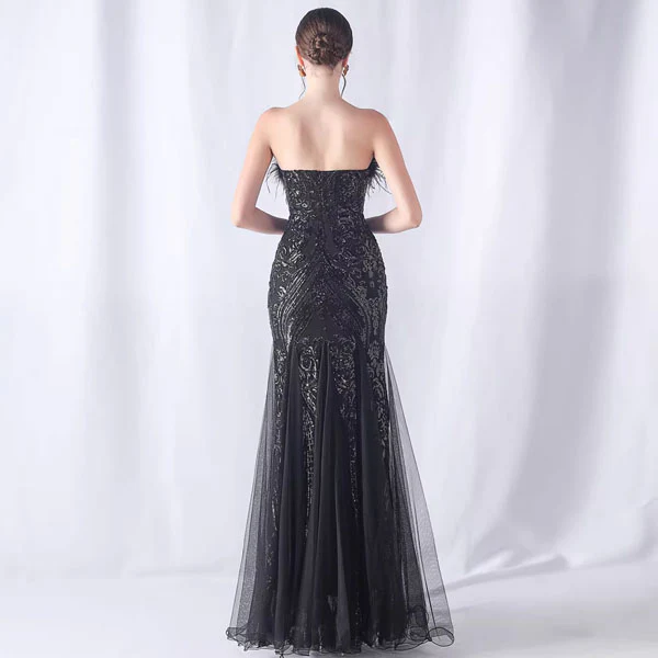 Allura Sparkling Sequin Mermaid Evening Dress - Image 11