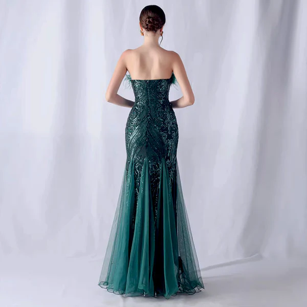 Allura Sparkling Sequin Mermaid Evening Dress - Image 17