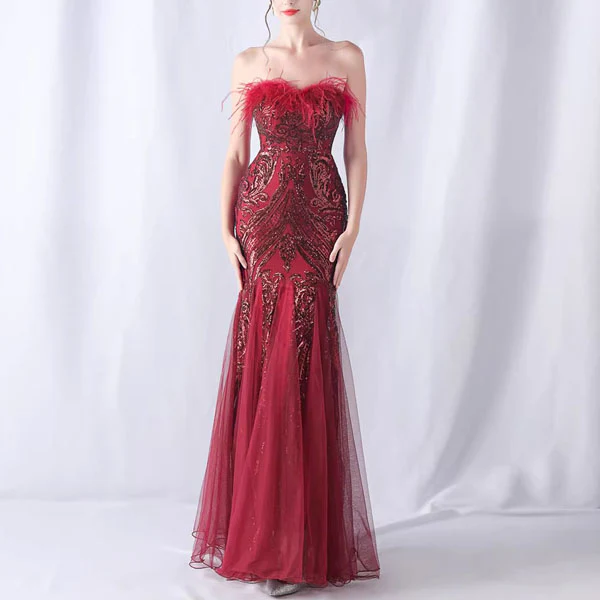 Allura Sparkling Sequin Mermaid Evening Dress - Image 7