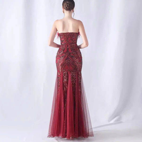 Allura Sparkling Sequin Mermaid Evening Dress - Image 8