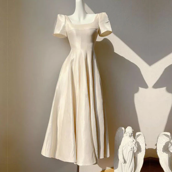 Alouette Grace Ivory Puff Sleeve Midi Dress - Image 6