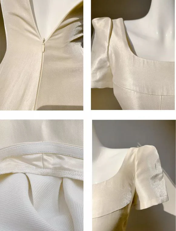 Alouette Grace Ivory Puff Sleeve Midi Dress - Image 8
