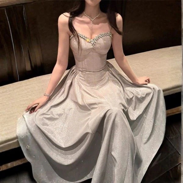 Althea Crystal-Embellished A-Line Evening Dress - Image 3
