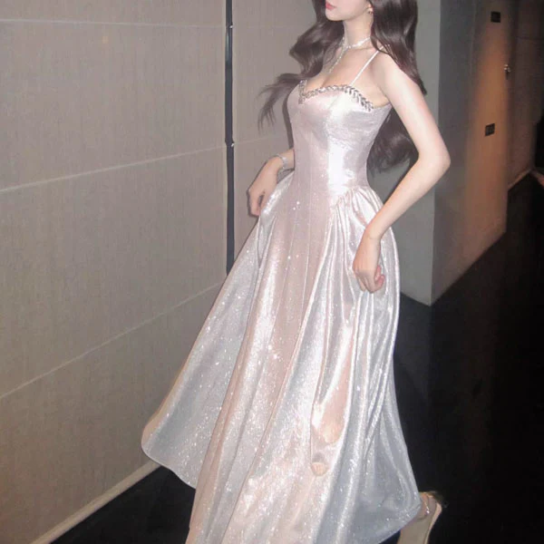 Althea Crystal-Embellished A-Line Evening Dress - Image 4