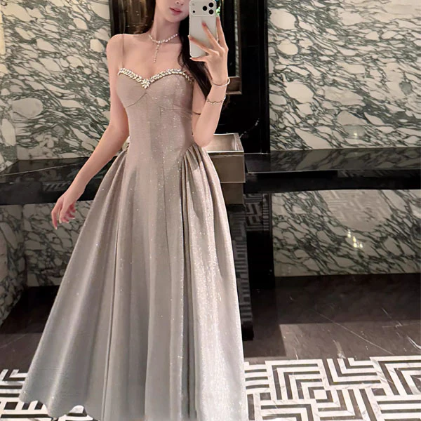 Althea Crystal-Embellished A-Line Evening Dress - Image 5