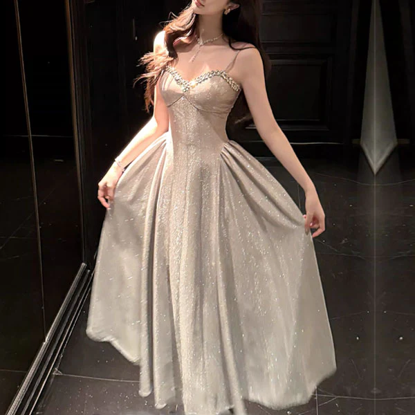 Althea Crystal-Embellished A-Line Evening Dress - Image 6