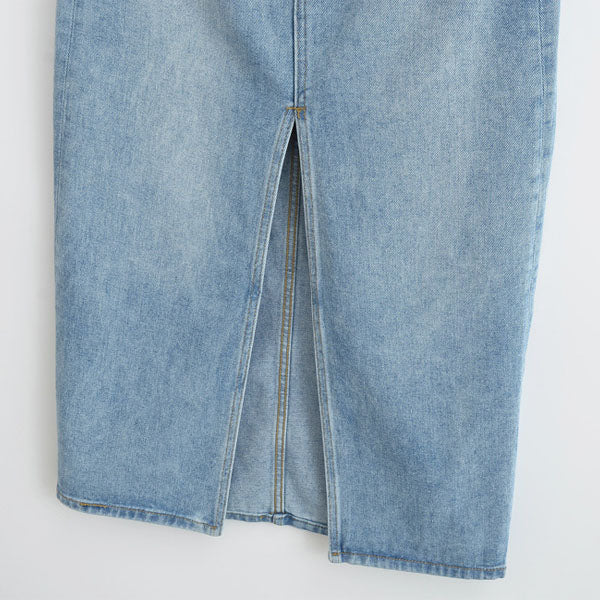 Amelia Light Wash Denim Maxi Skirt - Image 11