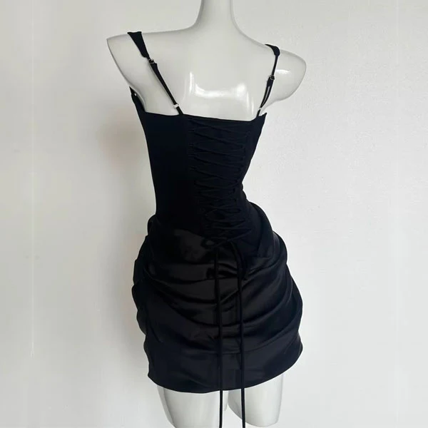 Amira Lace Up Back Corset Mini Dress - Image 9