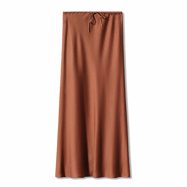 Amy Flawless Satin Midi Skirt - Image 13
