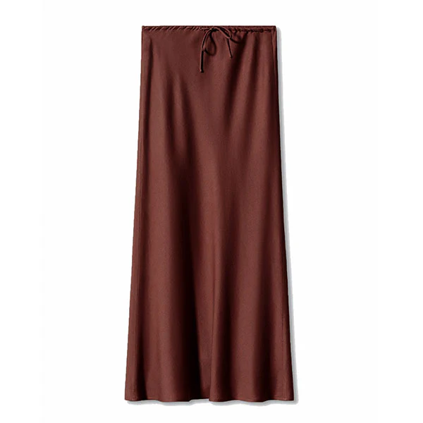 Amy Flawless Satin Midi Skirt - Image 18