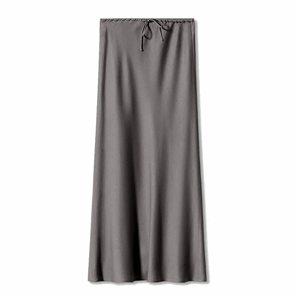 Amy Flawless Satin Midi Skirt - Image 7