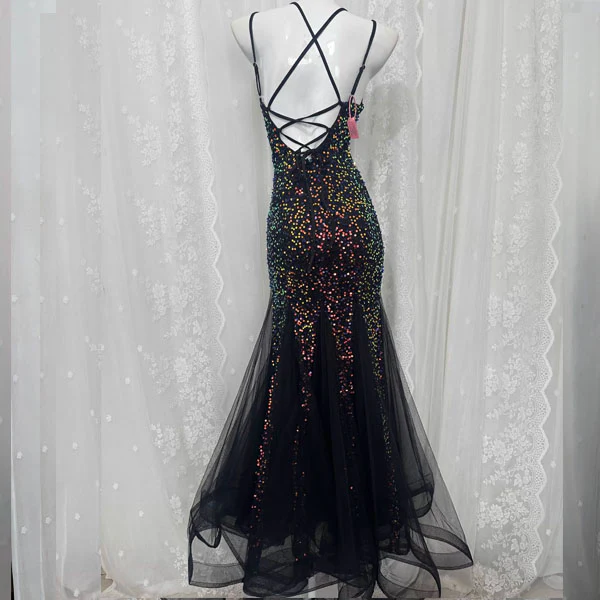 Anabella Sequin Mermaid Lace-Up Back Evening Dress - Image 10