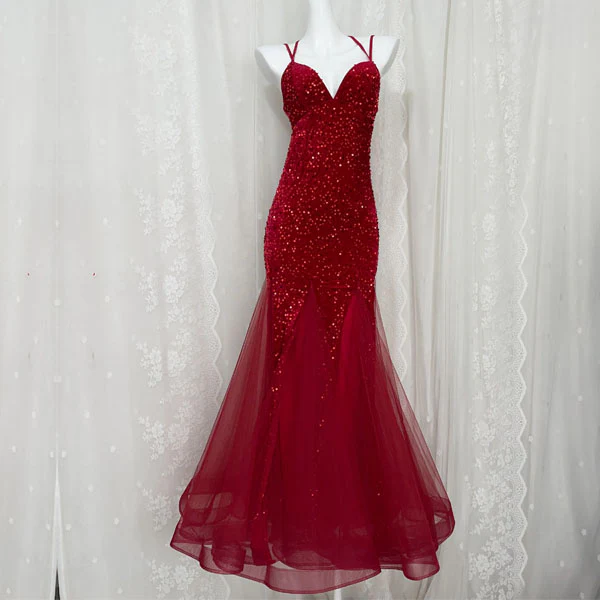 Anabella Sequin Mermaid Lace-Up Back Evening Dress - Image 11