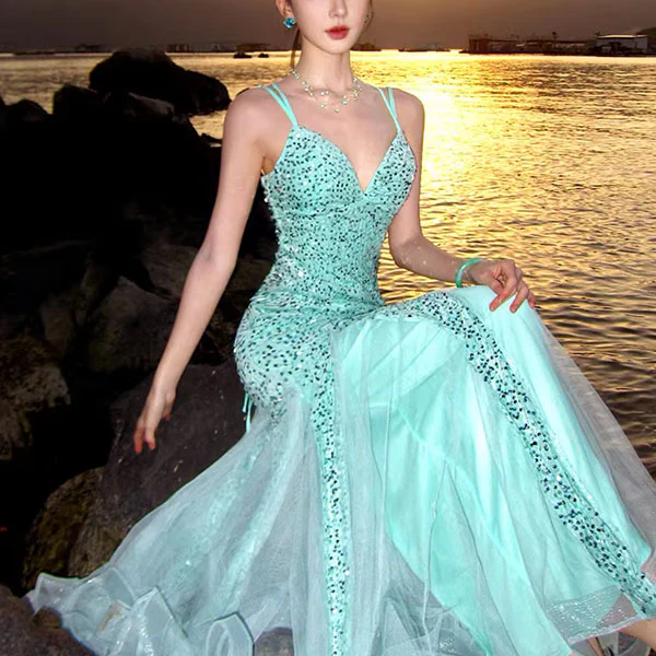 Anabella Sequin Mermaid Lace-Up Back Evening Dress - Image 2