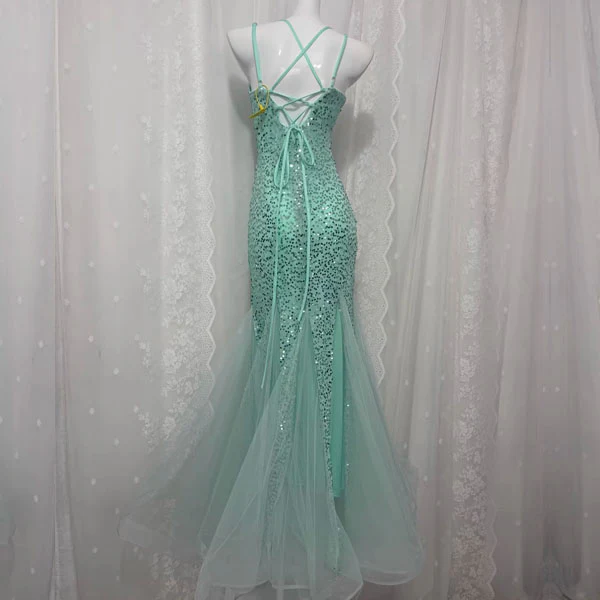 Anabella Sequin Mermaid Lace-Up Back Evening Dress - Image 6