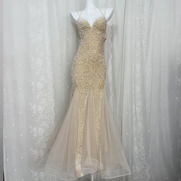 Anabella Sequin Mermaid Lace-Up Back Evening Dress - Image 7