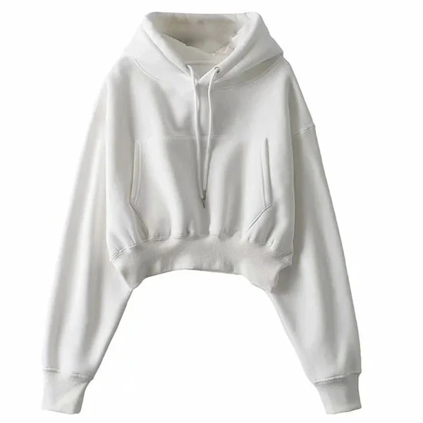 Anabelle Cropped Hoodie Sweater Top - Image 12