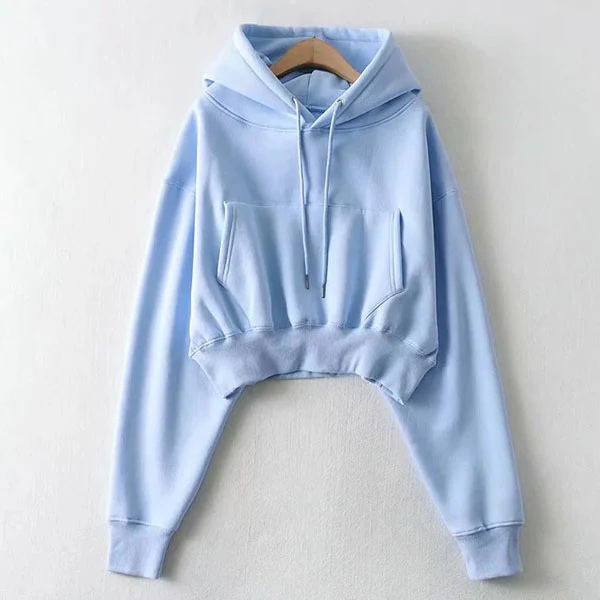 Anabelle Cropped Hoodie Sweater Top - Image 4