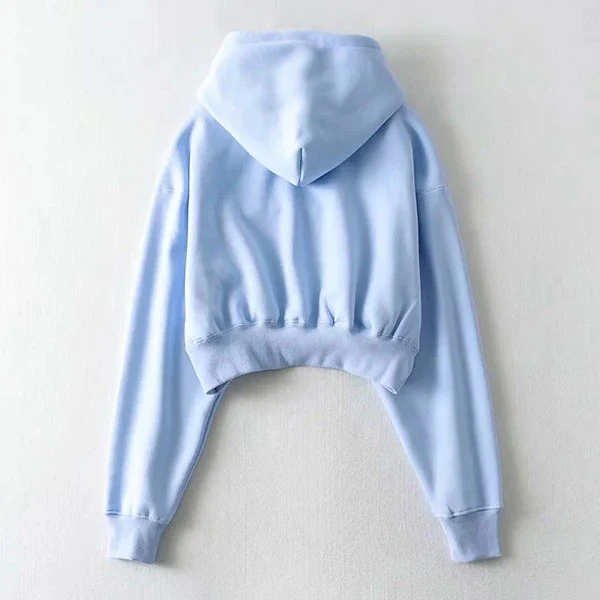 Anabelle Cropped Hoodie Sweater Top - Image 5