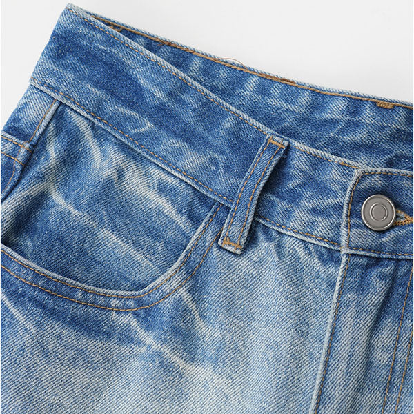 Angela Light Wash Wide Leg Denim Jeans - Image 8