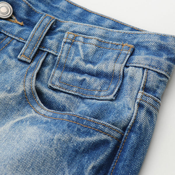 Angela Light Wash Wide Leg Denim Jeans - Image 9