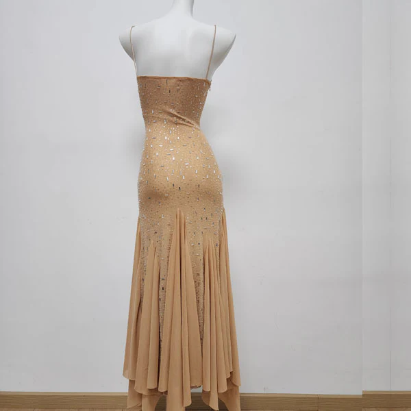 Ann Embellished Glitter Bodycon Pixie Hem Maxi Dress - Image 7