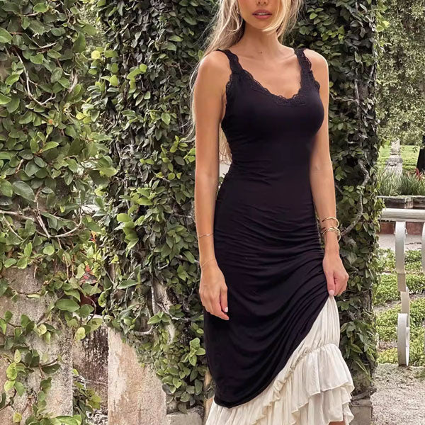 Annica Black Sleeveless Bodycon Maxi Dress - Image 3