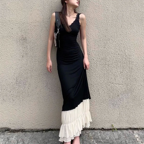 Annica Black Sleeveless Bodycon Maxi Dress - Image 5