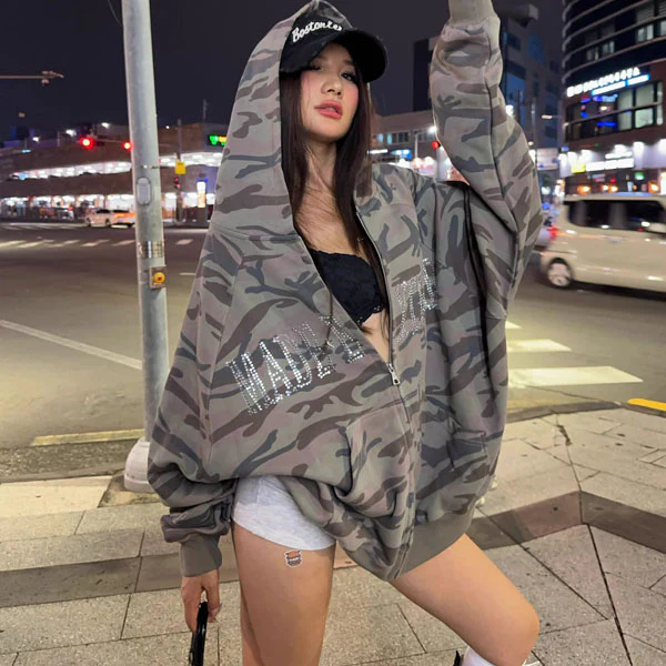 Ava Luxe Oversized "MADE EXTREME" Camo Hoodie - Image 4
