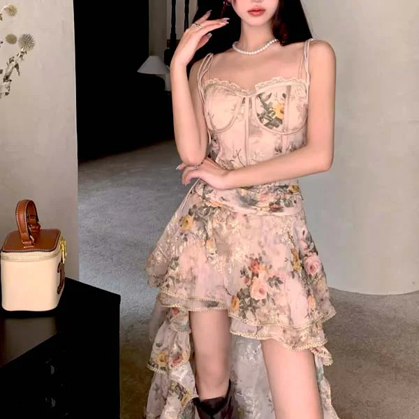 Bailey Floral Hi-Lo Ruffles Maxi Dress - Image 5