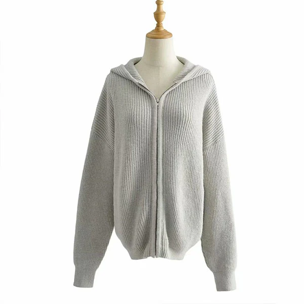 Belinda Ribbed Style Hoodie Sweater - Image 7