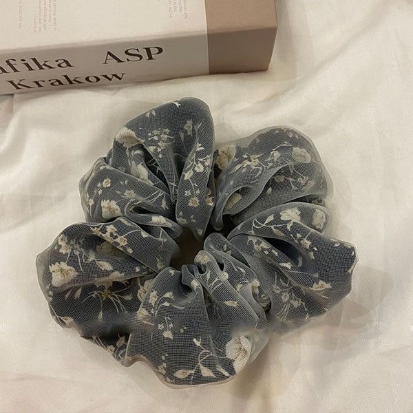 Bella Solid / Floral Print Scrunchie - Image 5