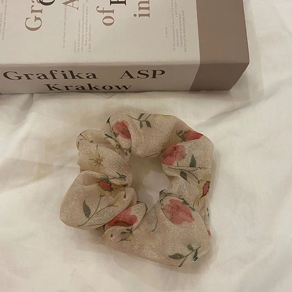 Bella Solid / Floral Print Scrunchie - Image 9