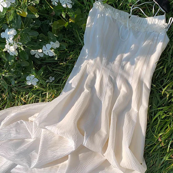 Calista White Flowy Elegance Maxi Dress - Image 9