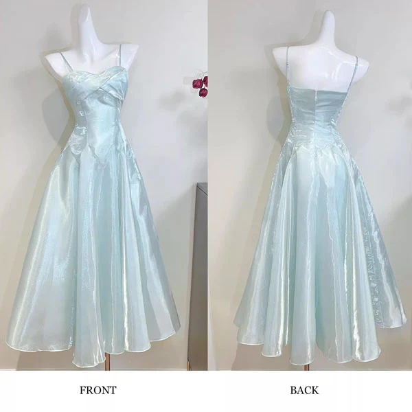 Camilie Ethereal Shimmering Mint Evening Dress - Image 8
