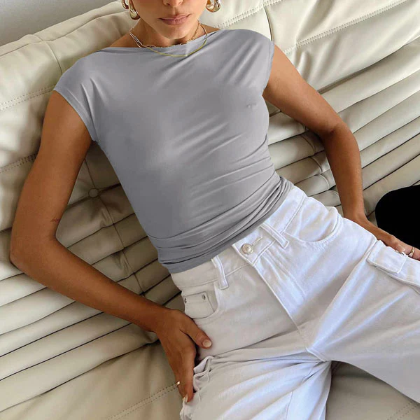 Carina Cap Sleeve Backless Top - Image 3