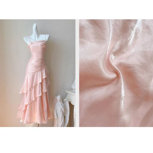 Carrisa Celestial Baby Pink Tiered Ruffles Maxi Dress - Image 9
