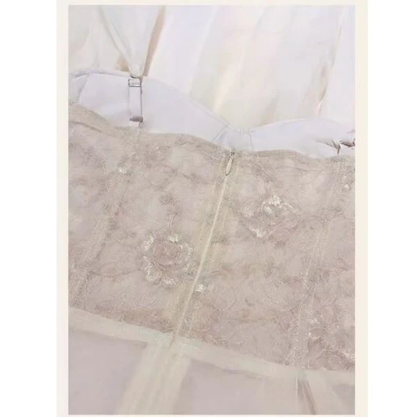 Celestia Blush Tulle Romantic Vintage-Inspired Dress - Image 10