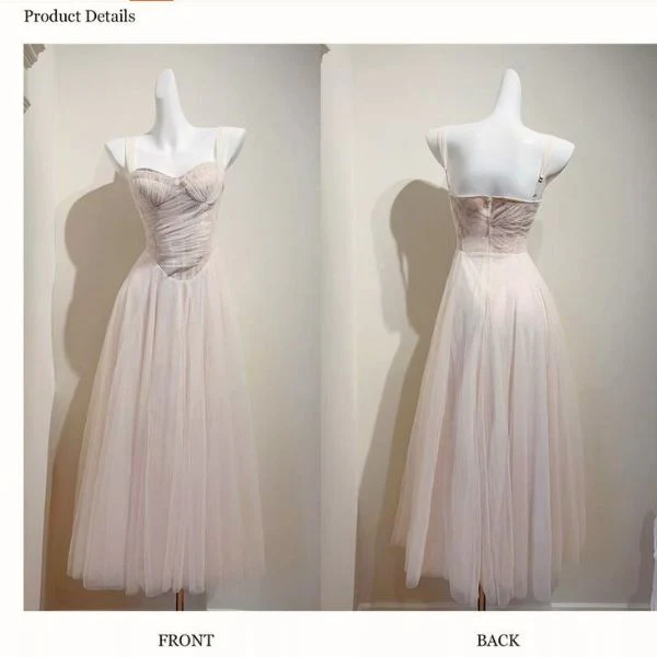 Celestia Blush Tulle Romantic Vintage-Inspired Dress - Image 8