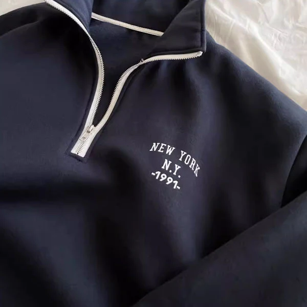Celia NEW YORK 1991 Zipper SweatShirt - Image 7