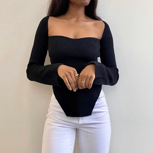 Charlie Scoop Neck Knit Top - Image 11