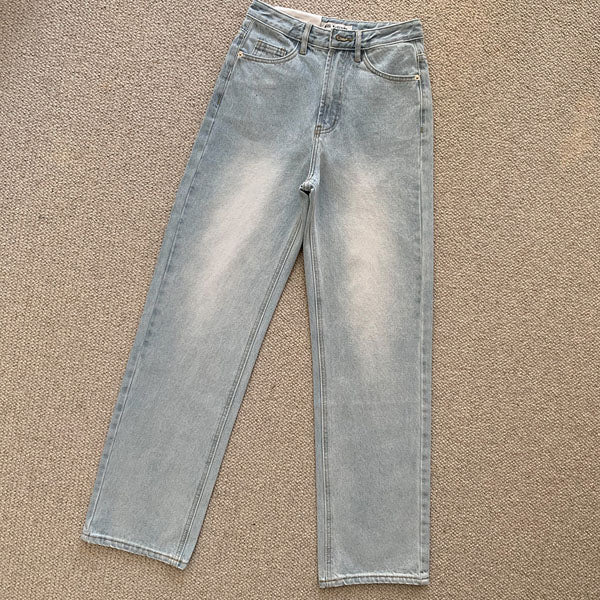 Chriselle Medium Wash Straight Leg High-Waisted Jeans - Image 7