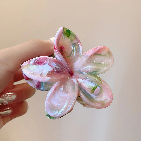 Christy Plumeria Floral Hair Clip - Image 13