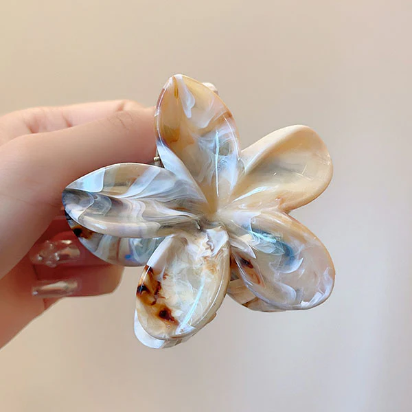Christy Plumeria Floral Hair Clip - Image 15