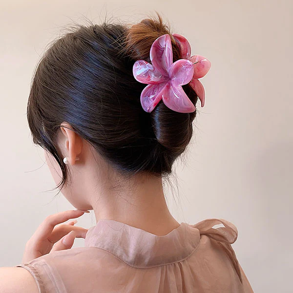 Christy Plumeria Floral Hair Clip - Image 3