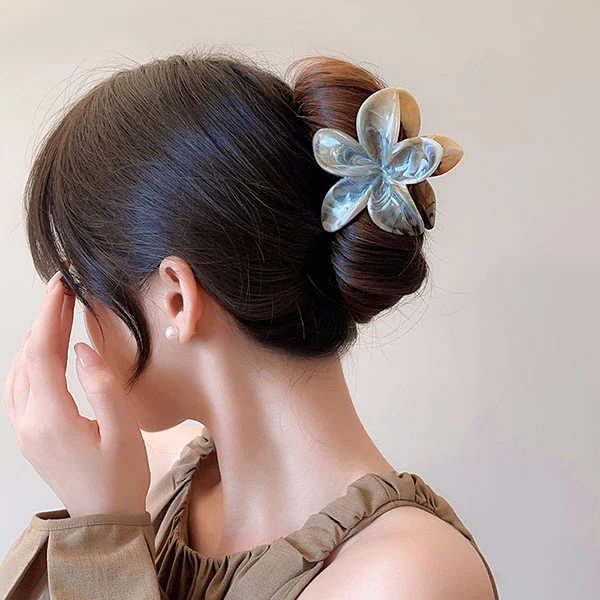 Christy Plumeria Floral Hair Clip - Image 4