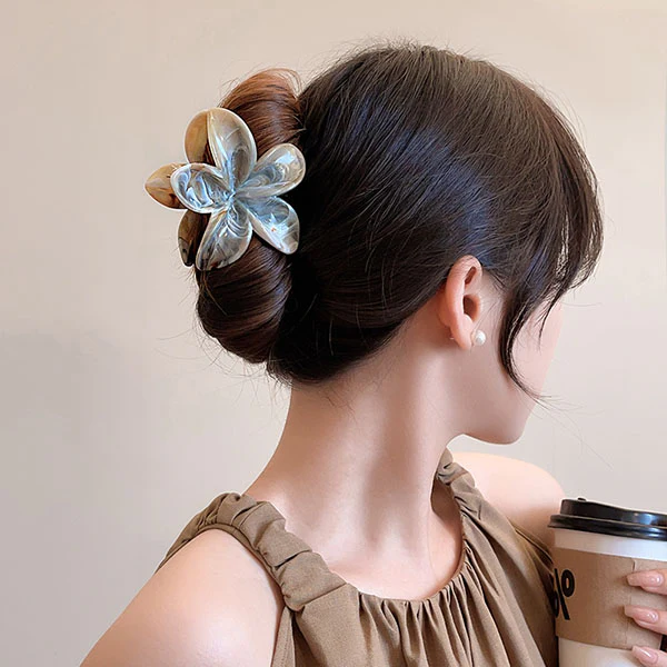Christy Plumeria Floral Hair Clip - Image 5