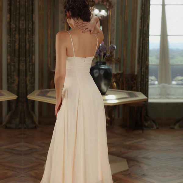 Claudia Elegant Romantic Flowy Midi Dress - Image 4