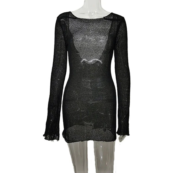 Kendal Light Knit Sheer Swim Cover Up - Image 10